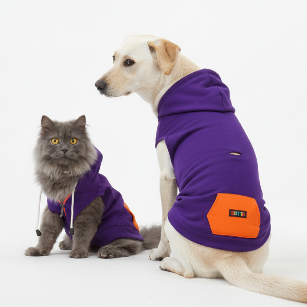 Skatrs Blaze Breezy Hoodies with Pockets for Dogs and Cats (Violet)