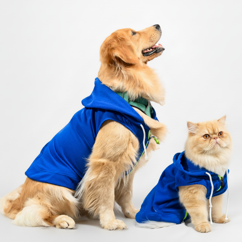 Skatrs Breezy Hoodie with Pockets for Dog and Cats (Blue)