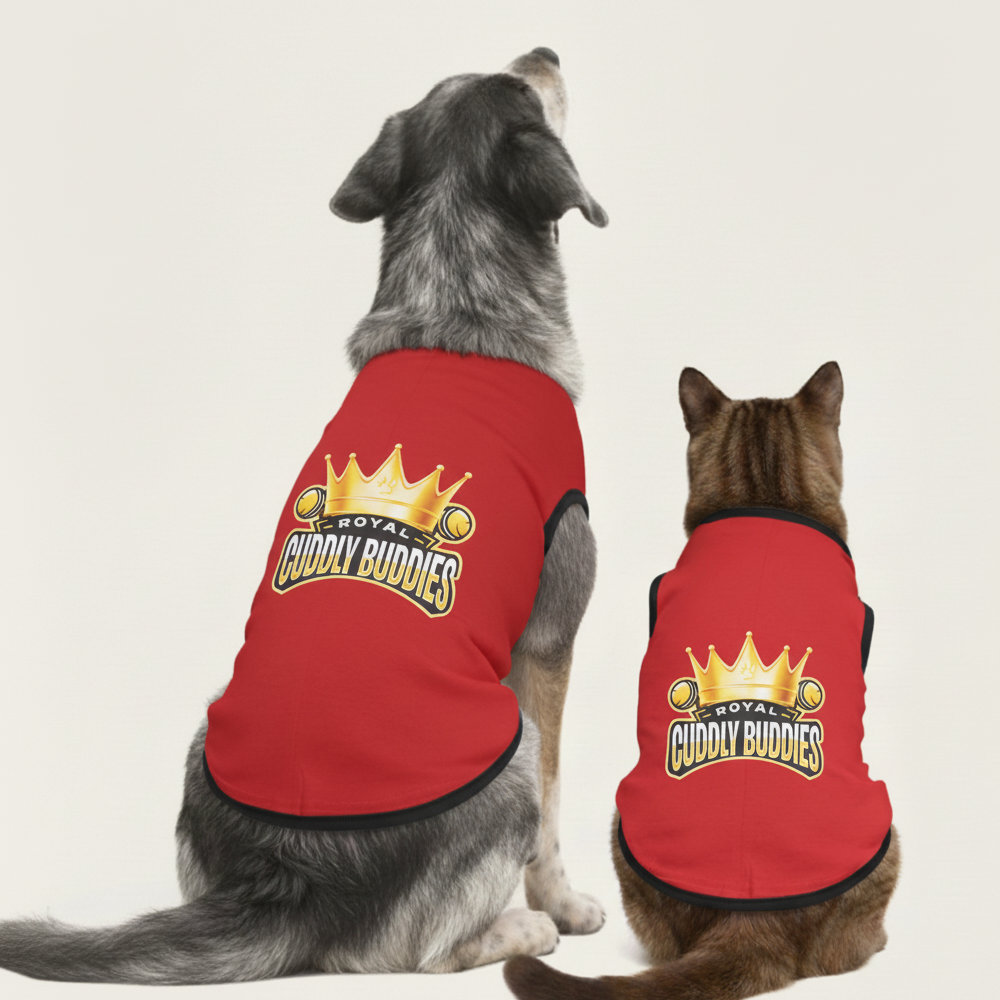 Skatrs Royal Cuddly Buddies Cricket Jersey for Dogs and Cats (Red)