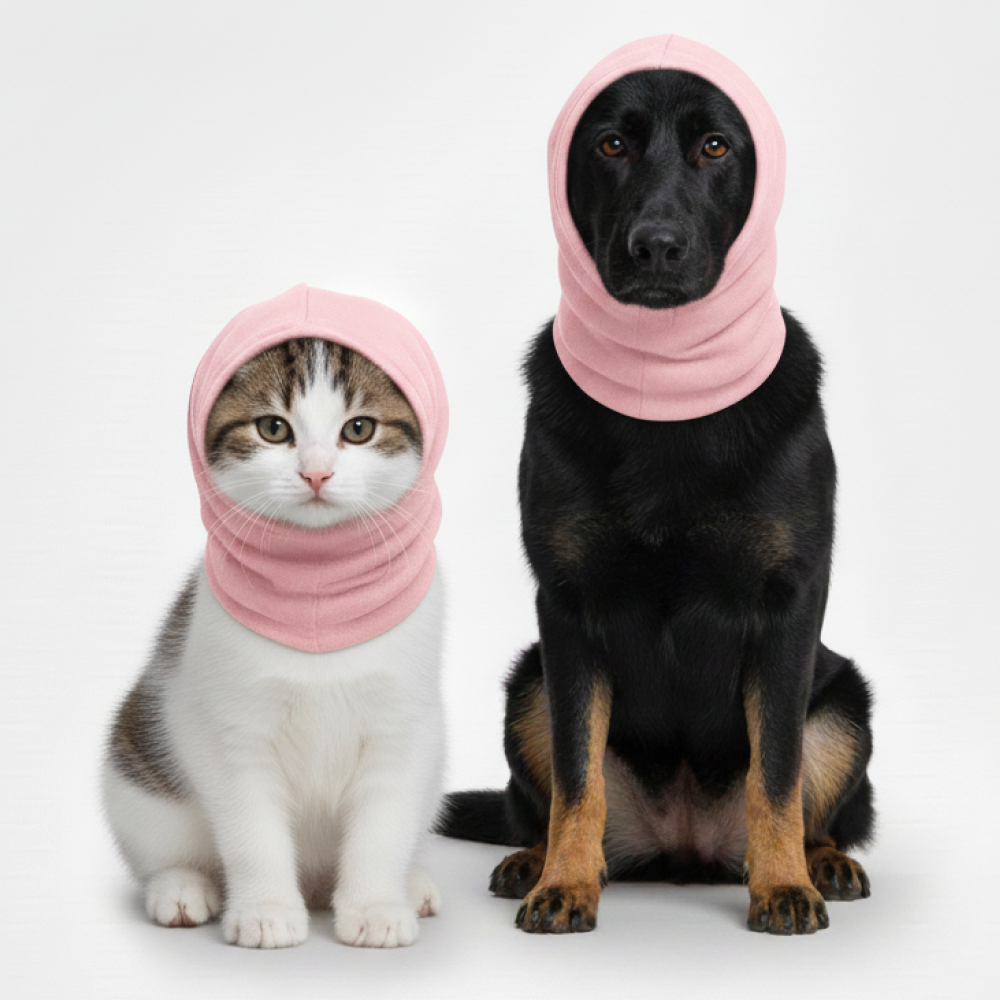 Skatrs Cold and Sound Protection Ear Muffs for Dogs and Cats (Pink)