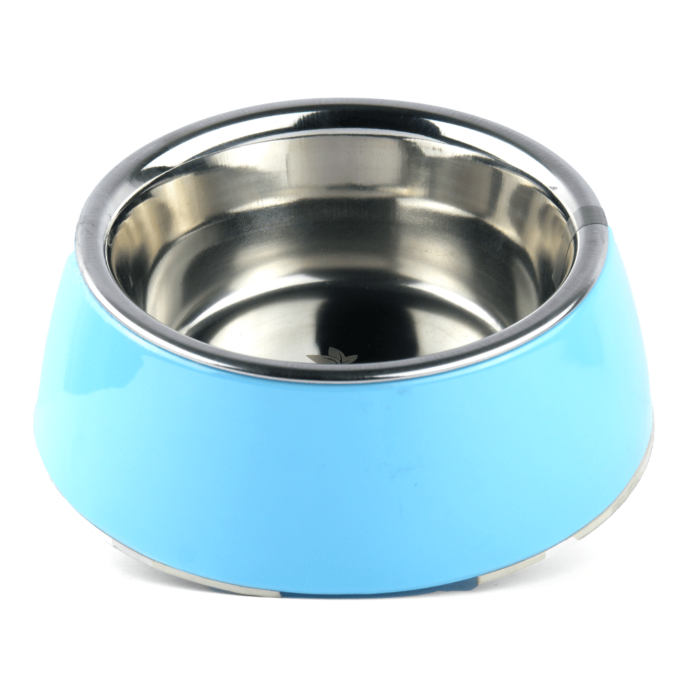 FG-Basil Solid Color Melamine Bowl for Dogs and Cats (Blue)
