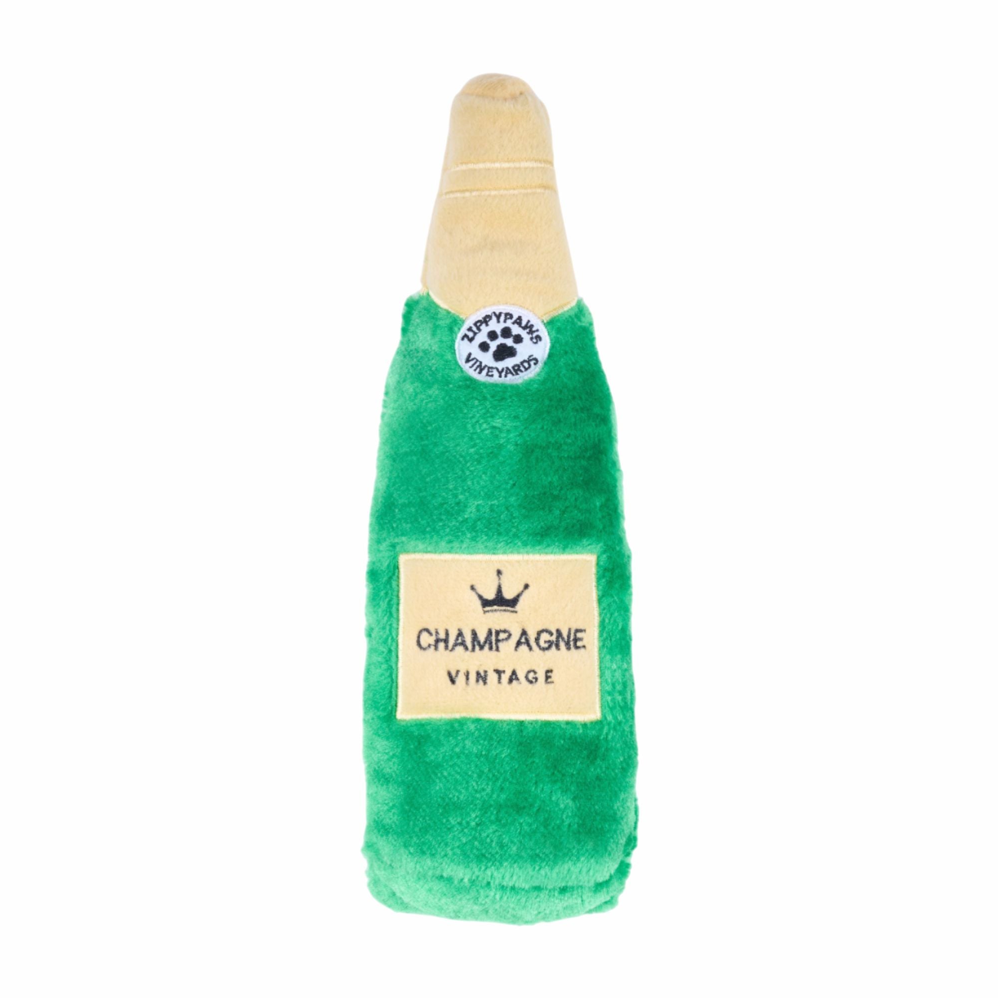 Zippy Paws Happy Hour Champagne Crusherz Plush Toy for Dogs
