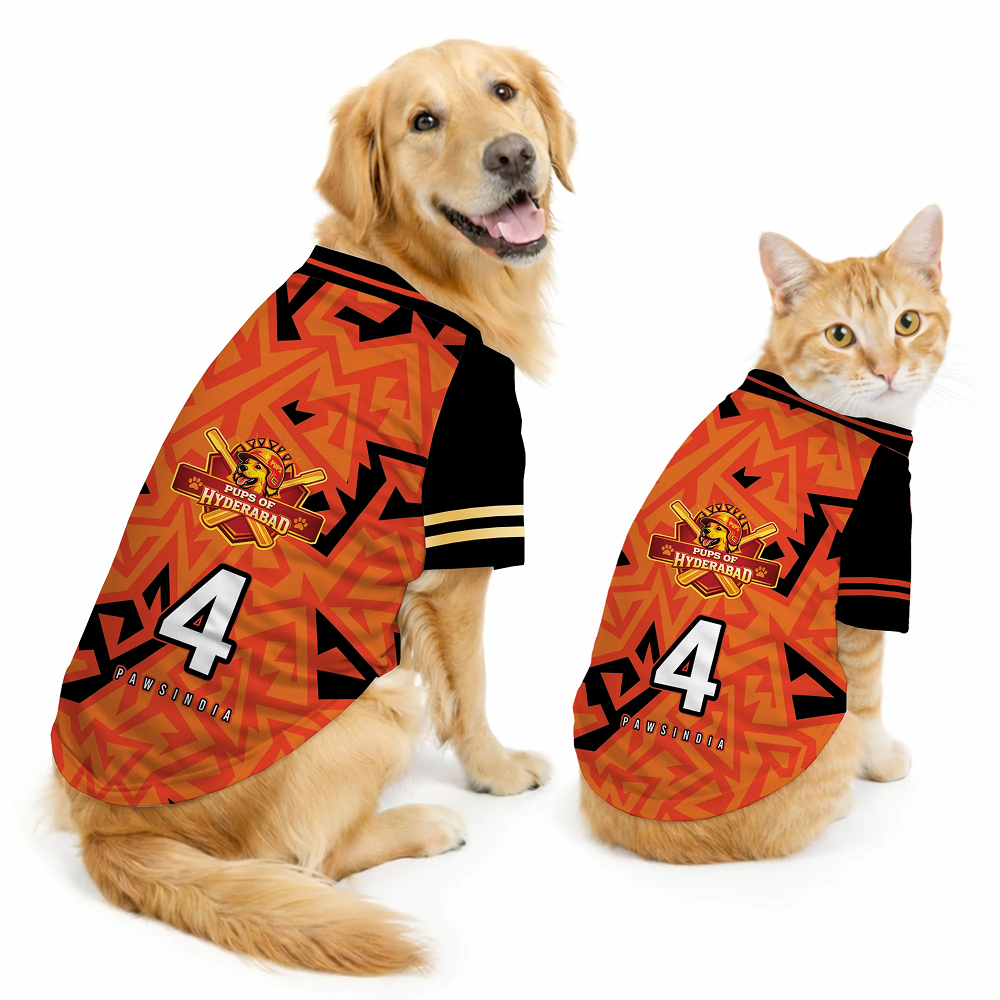 Pawsindia Pups Of Hyderabad T20 Pets Premier League Jersey for Cats | Indian Pet League